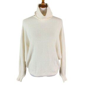 Suzy D London Ivory Turtleneck Sweater‎ Womens One Size Long Sleeve Knit Top